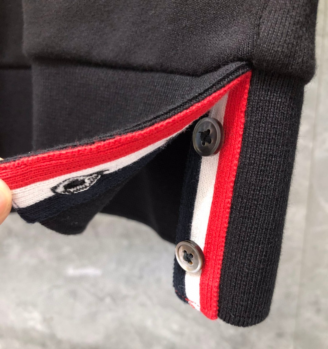 THOM BROWNE 后背织带圆领卫衣 套头 长袖 灰色 宝蓝色 黑色 MJT085A-03377-055