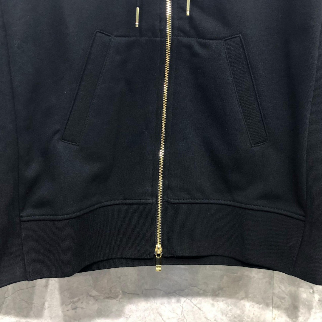 THOM BROWNE 袖子白色四杠拉链连帽卫衣 长袖 外套 灰色 藏青色 黑色 