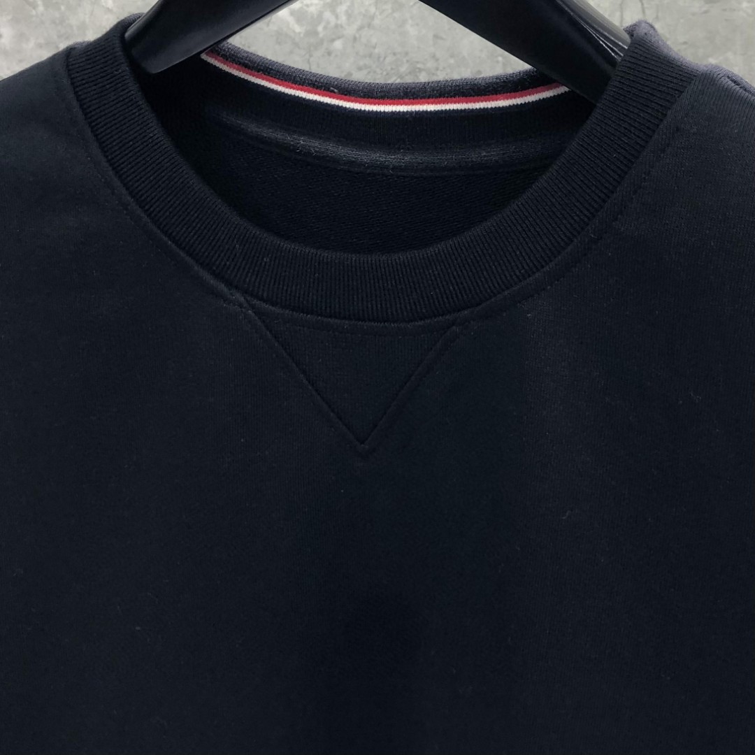 THOM BROWNE 白色袖子四杠圆领卫衣 套头 长袖 灰色 藏青色 黑色 