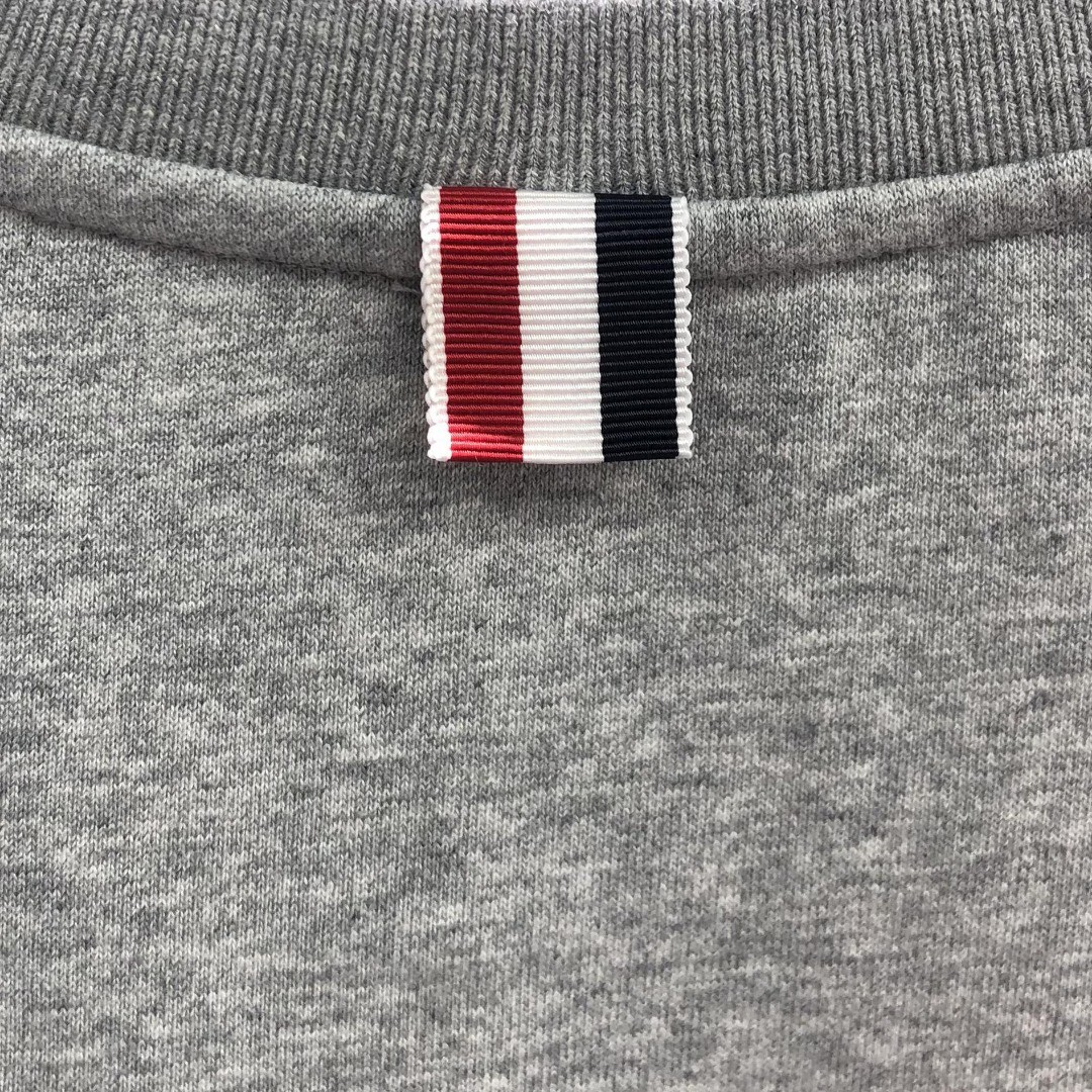 THOM BROWNE 白色袖子四杠圆领卫衣 套头 长袖 灰色 藏青色 黑色 