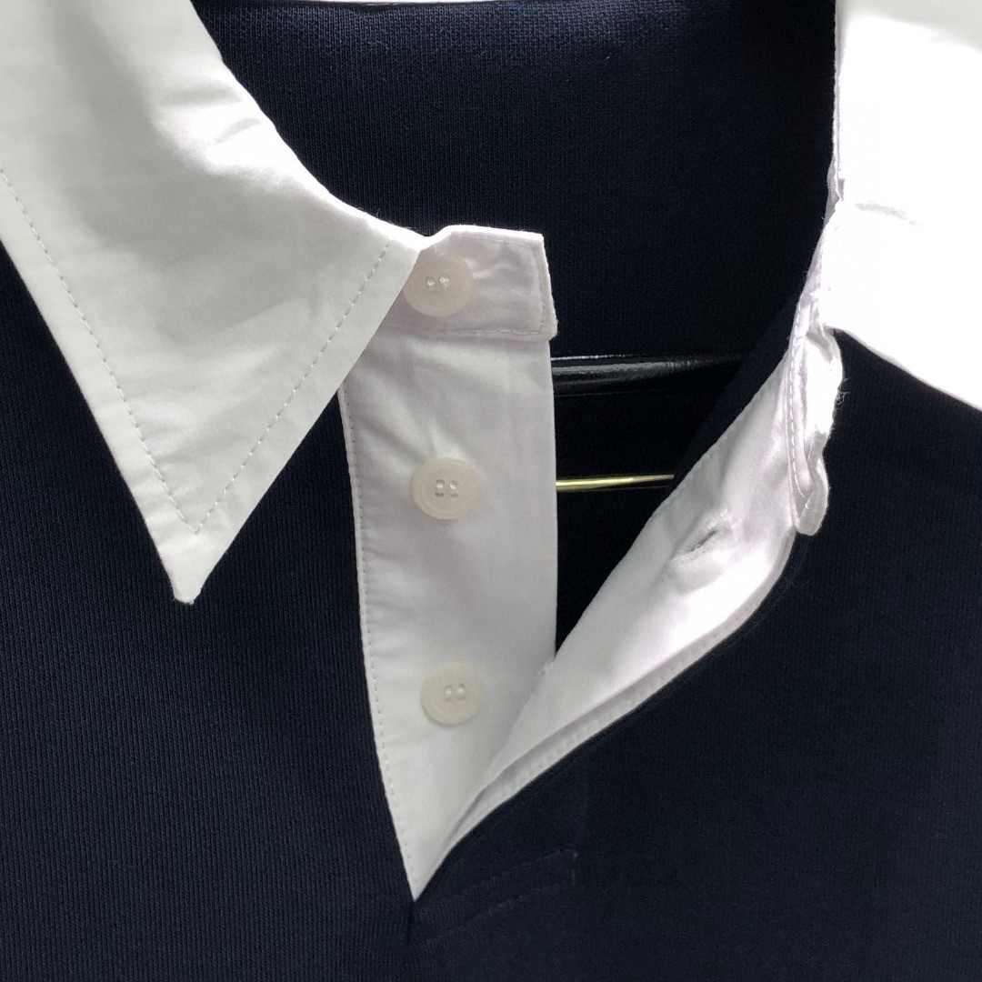 THOM BROWNE 翻领Polo衫 卫衣 长袖 灰色 藏青色 MJP174A-J0059-415