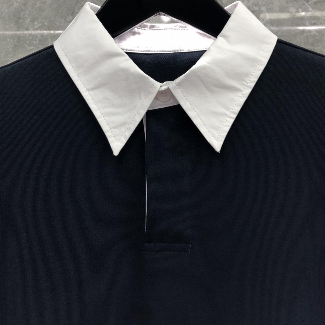 THOM BROWNE 翻领Polo衫 卫衣 长袖 灰色 藏青色 MJP174A-J0059-415