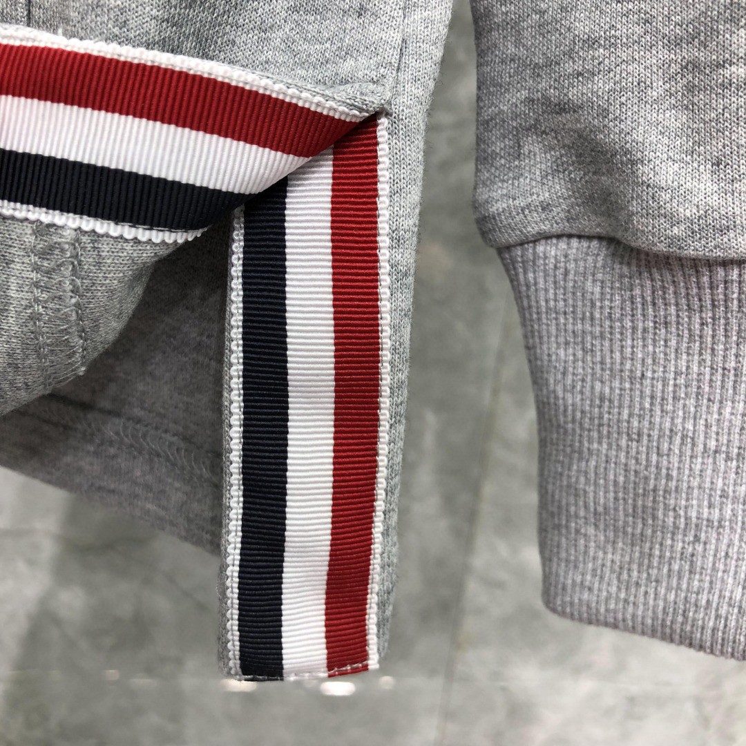 THOM BROWNE 翻领Polo衫 卫衣 长袖 灰色 藏青色 MJP174A-J0059-415
