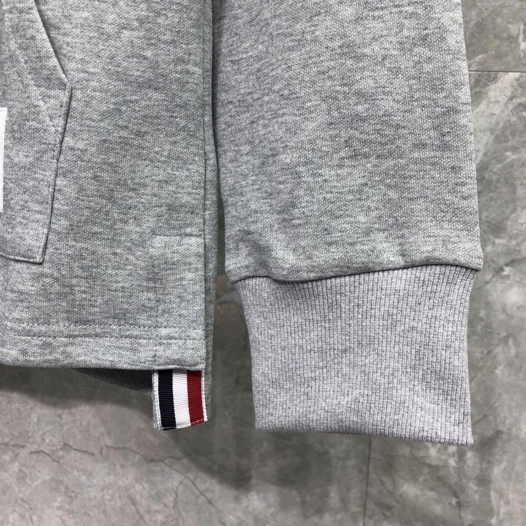 THOM BROWNE 翻领Polo衫 卫衣 长袖 灰色 藏青色 MJP174A-J0059-415
