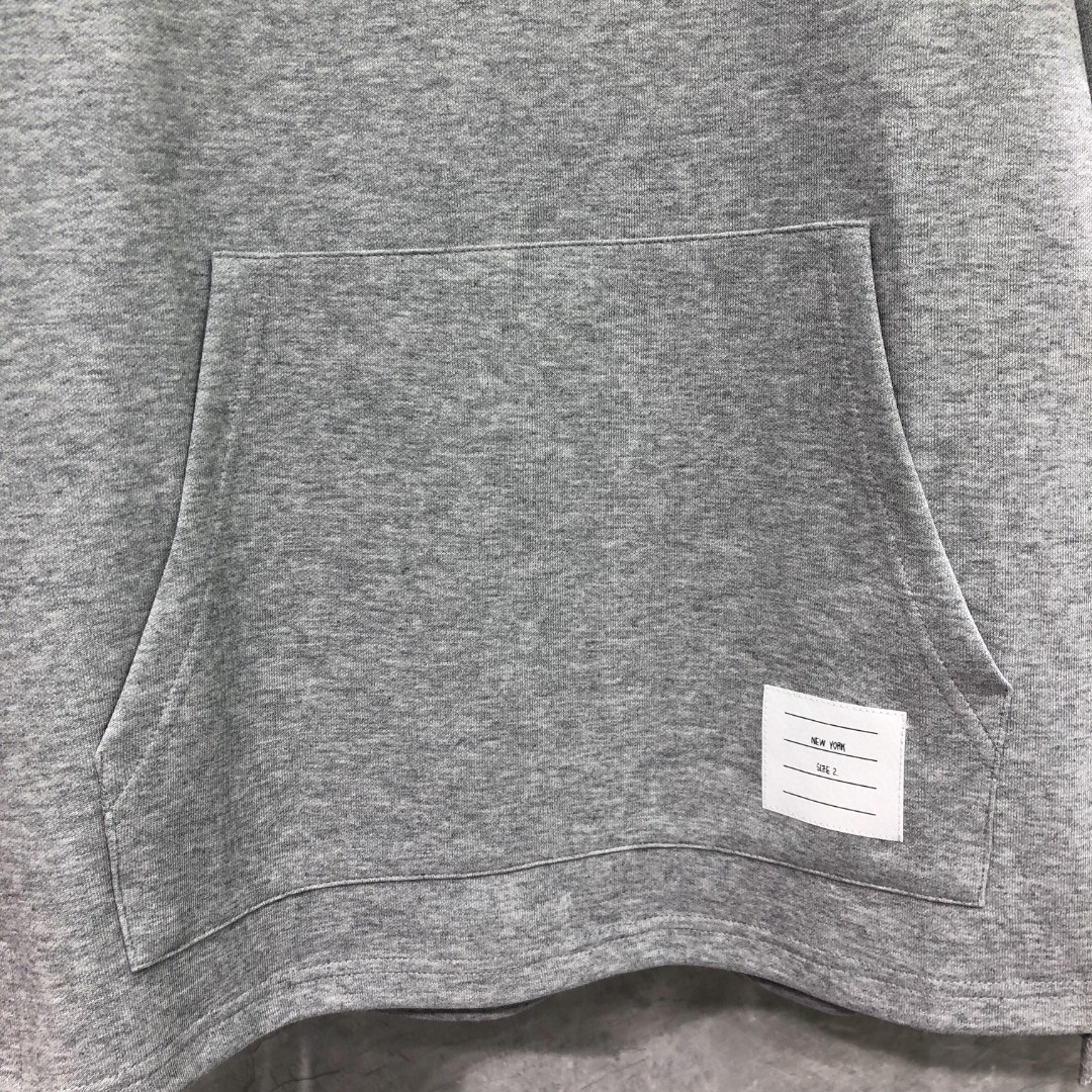 THOM BROWNE 翻领Polo衫 卫衣 长袖 灰色 藏青色 MJP174A-J0059-415