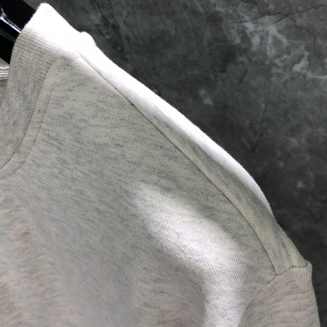 THOM BROWNE 经典四条纹圆领卫衣 套头 长袖 花灰色