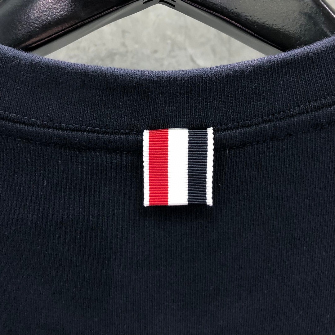 THOM BROWNE 纯色圆领卫衣 长袖 灰色 藏青色 