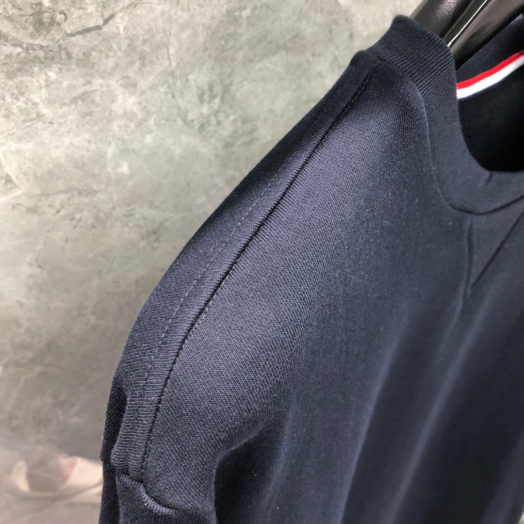 THOM BROWNE 纯色圆领卫衣 长袖 灰色 藏青色 