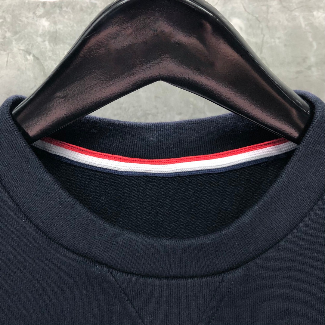 THOM BROWNE 纯色圆领卫衣 长袖 灰色 藏青色 