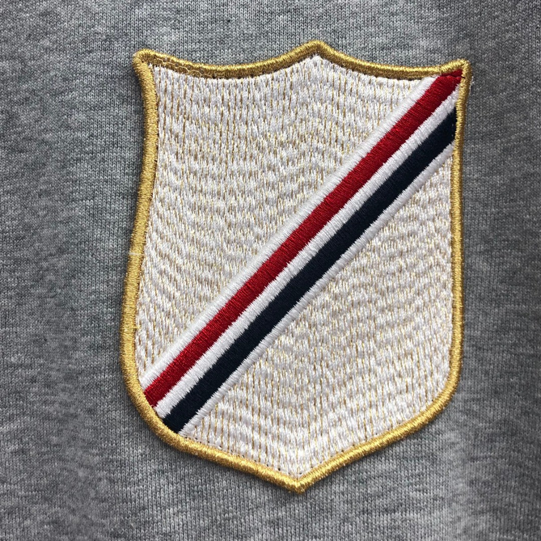 THOM BROWNE 纯色刺绣徽标圆领卫衣 长袖 灰色 藏青色 MJT277A-06931-065