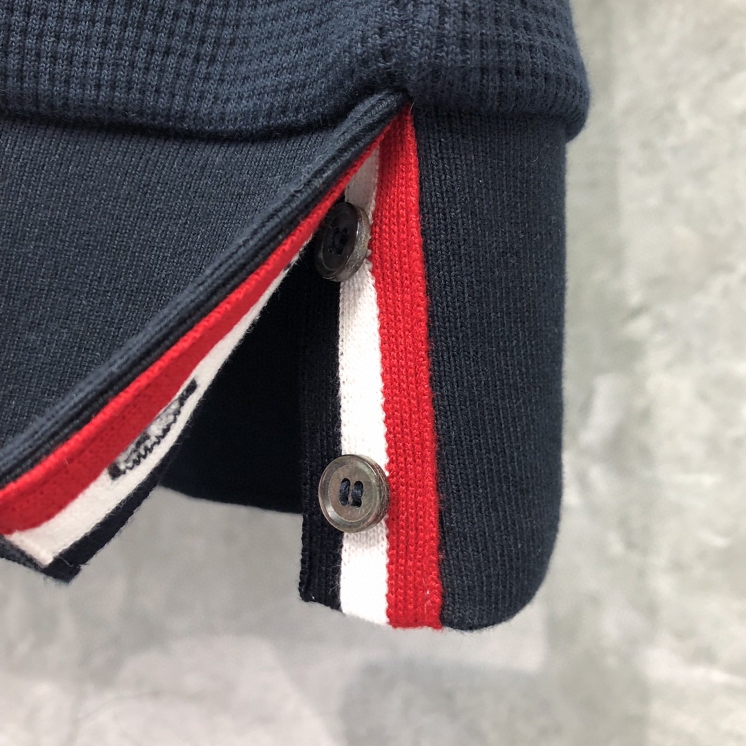 THOM BROWNE 经典袖子四条纹圆领卫衣 套头 长袖 灰色 藏青色 白色 