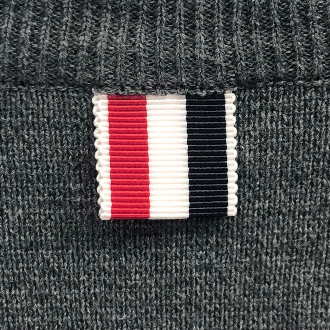 THOM BROWNE 经典袖子四条纹螺纹圆领毛衣 针织衫 长袖 灰色 藏青色 白色 MKA452A-Y3006-100
