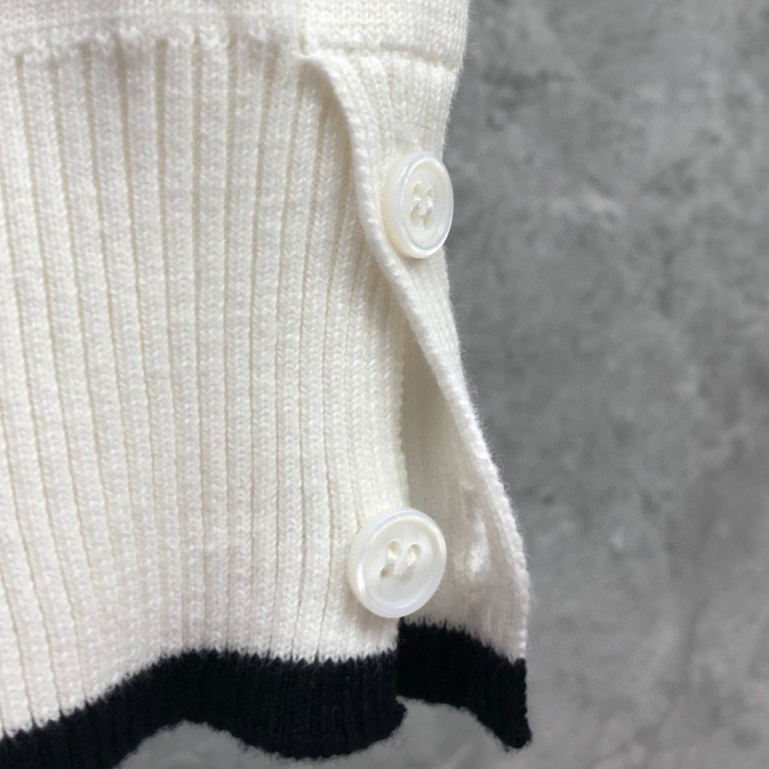 THOM BROWNE 经典袖子四条纹螺纹圆领毛衣 针织衫 长袖 灰色 藏青色 白色 MKA452A-Y3006-100