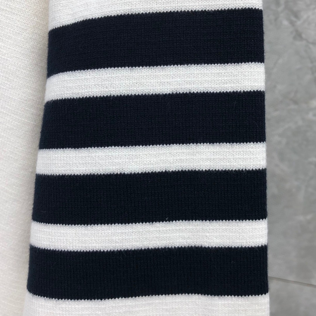 THOM BROWNE 经典袖子四条纹螺纹圆领毛衣 针织衫 长袖 灰色 藏青色 白色 MKA452A-Y3006-100