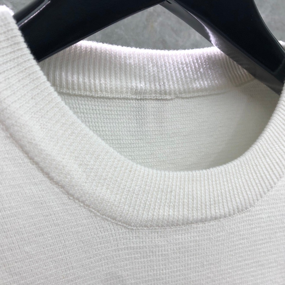 THOM BROWNE 经典袖子四条纹螺纹圆领毛衣 针织衫 长袖 灰色 藏青色 白色 MKA452A-Y3006-100