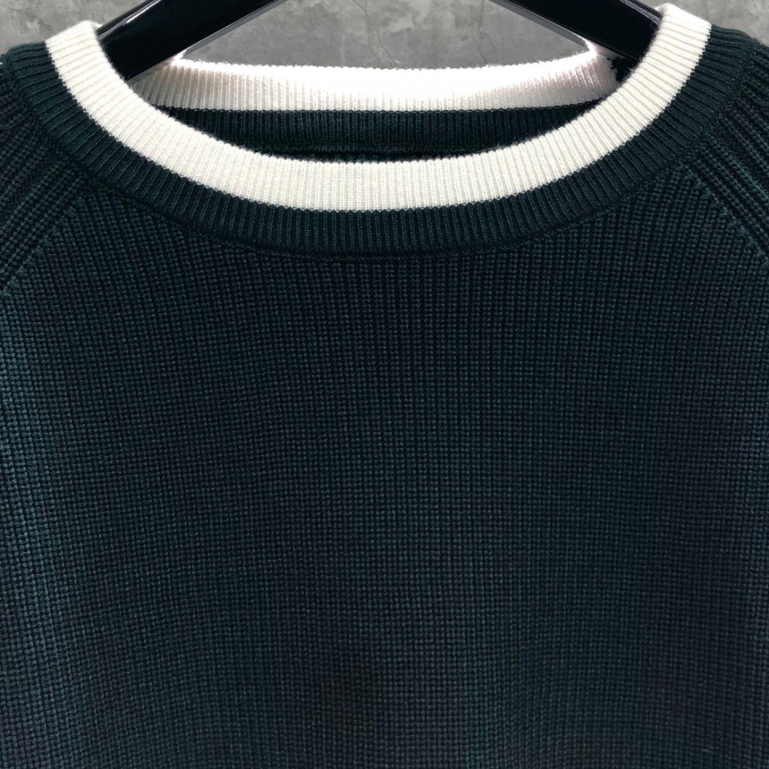 THOM BROWNE 白边细针拼色四杠圆领毛衣 针织衫 长袖 灰色 黑色 墨绿色