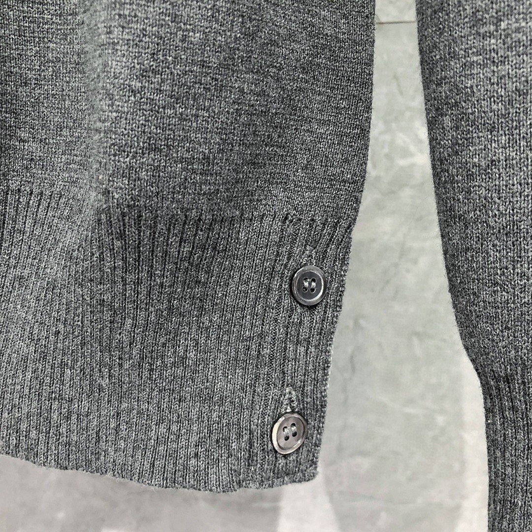 THOM BROWNE 口袋双袖织带圆领毛衣 针织衫 长袖 灰色 白色 藏青色