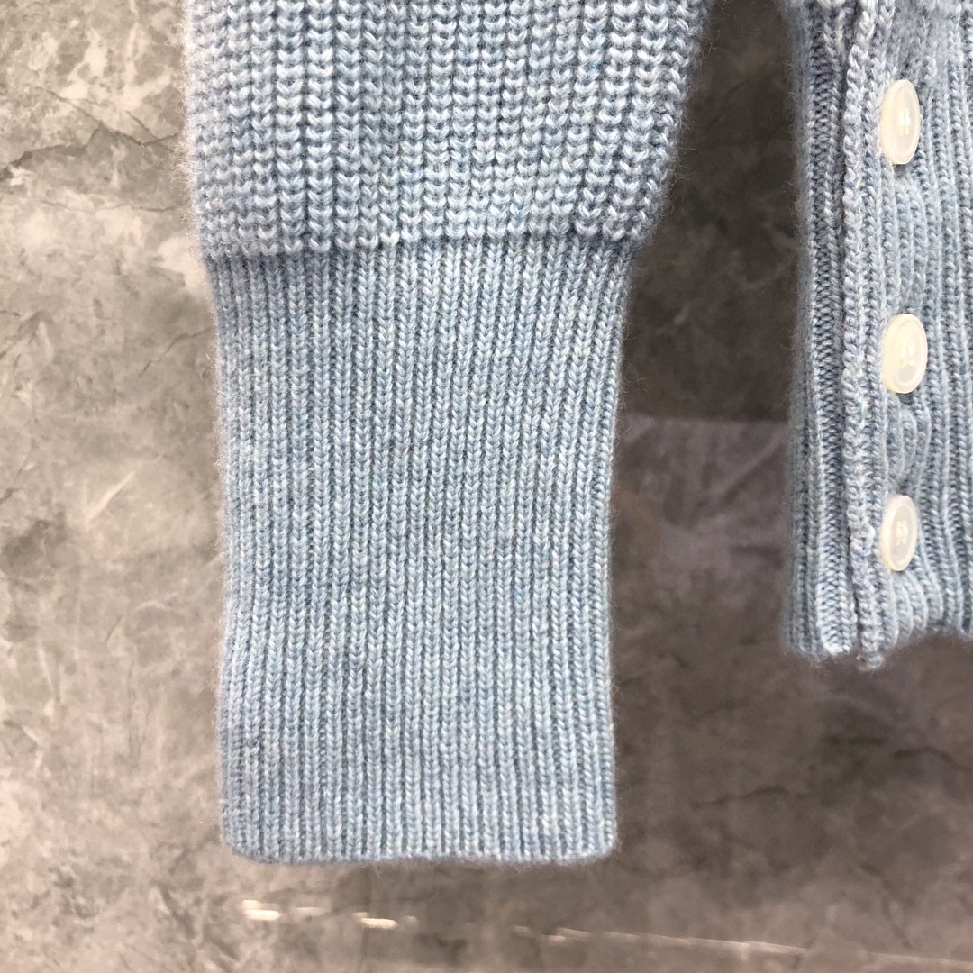 THOM BROWNE 经典条纹高领毛衣 针织衫 长袖 灰色 蓝色 白色 藏青色 