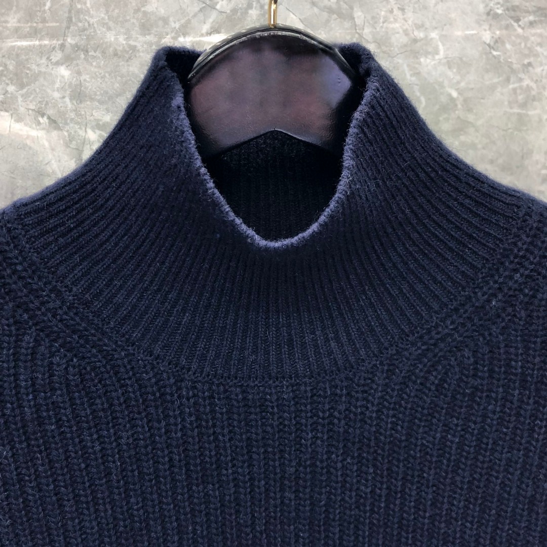 THOM BROWNE 经典条纹高领毛衣 针织衫 长袖 灰色 蓝色 白色 藏青色 