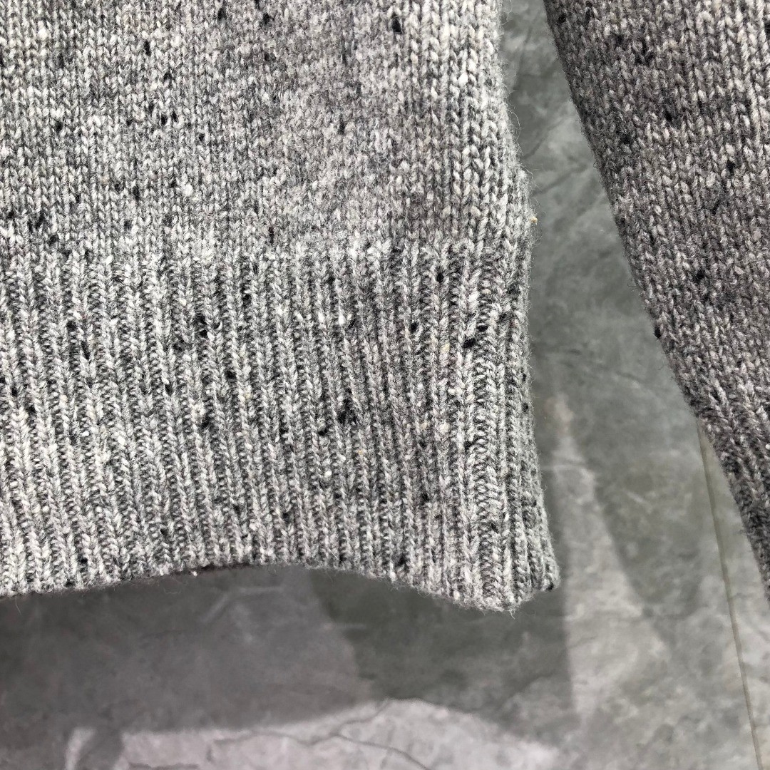 THOM BROWNE 条纹提花羊毛毛衣 针织衫 长袖 蓝色 灰色 白色 藏青色 MKA330A-Y1502-415