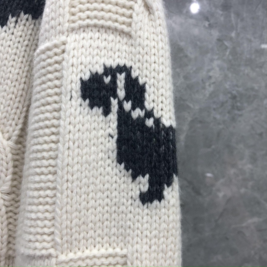 THOM BROWNE 小狗图案套头毛衣 针织衫 长袖 女款 红色 藏青色 白色