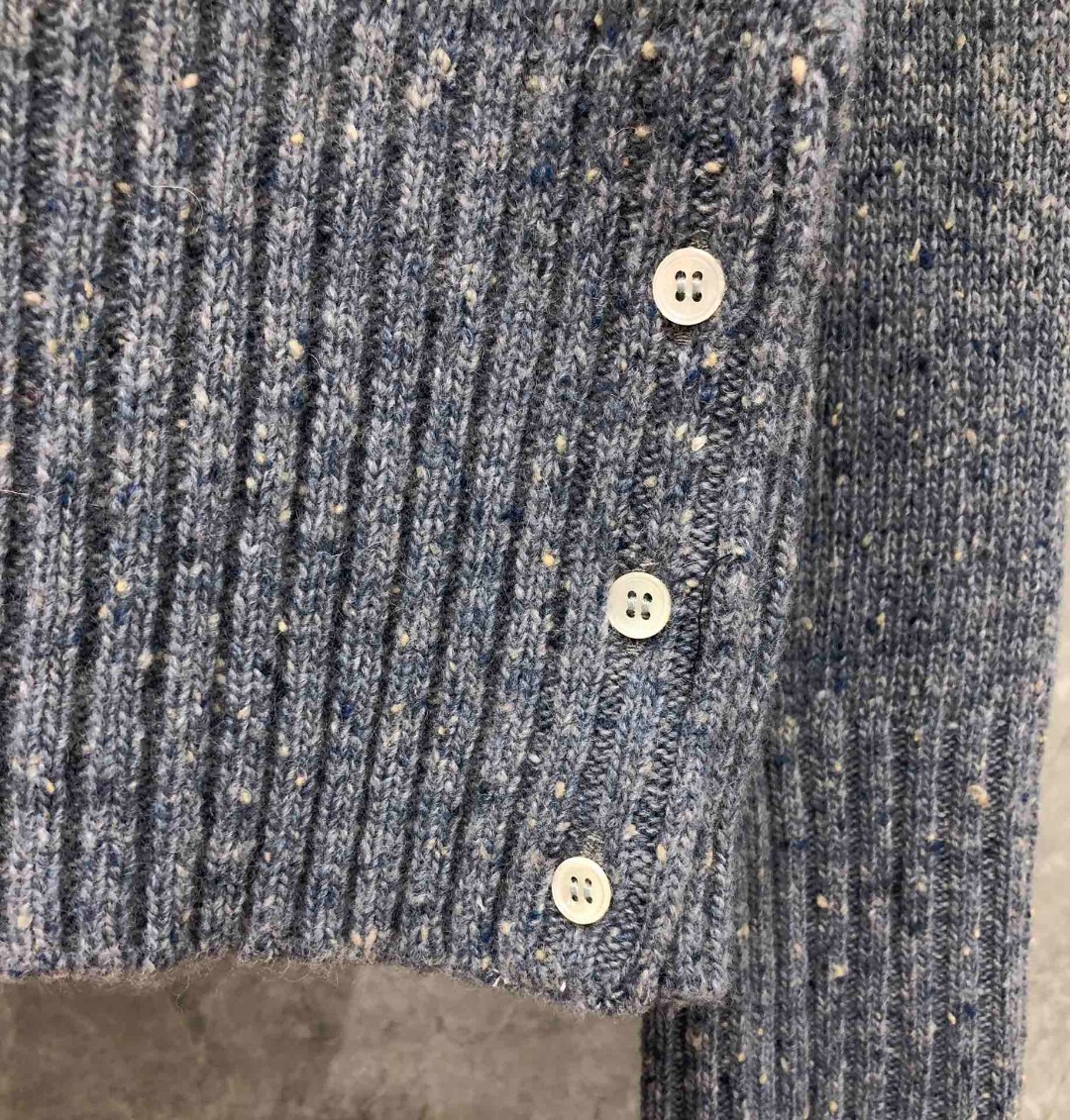 THOM BROWNE 经典条纹羊绒圆领毛衣 针织衫 长袖 藏青色 红色 黄色 蓝色 深灰色 浅灰色