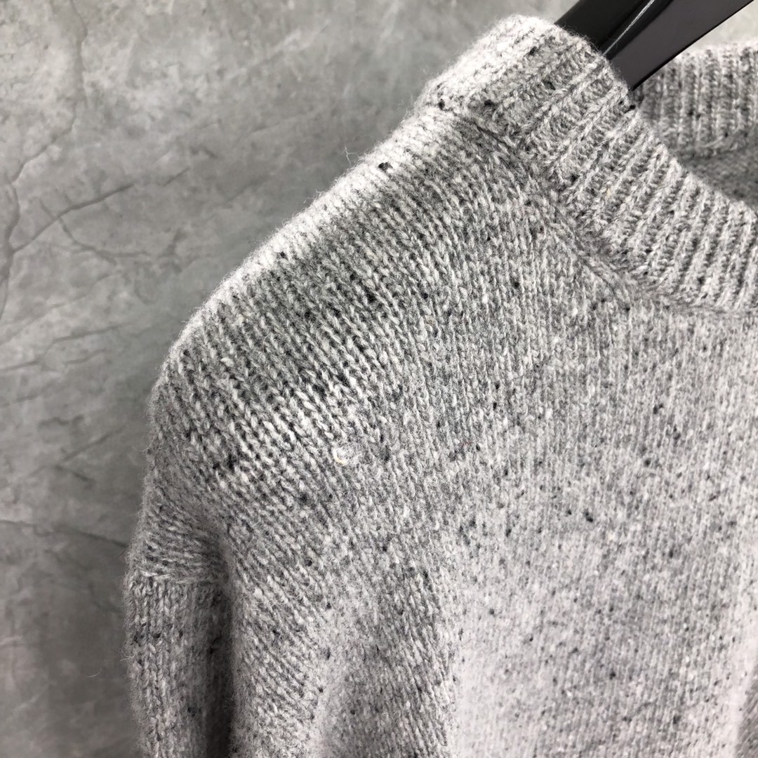 THOM BROWNE 经典条纹羊绒圆领毛衣 针织衫 长袖 藏青色 红色 黄色 蓝色 深灰色 浅灰色