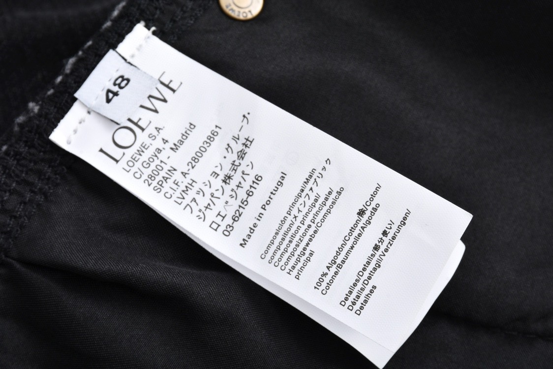 Loewe 罗意威 logo图案牛仔裤 长裤 裤子 黑色 S359Y11XAG-1100