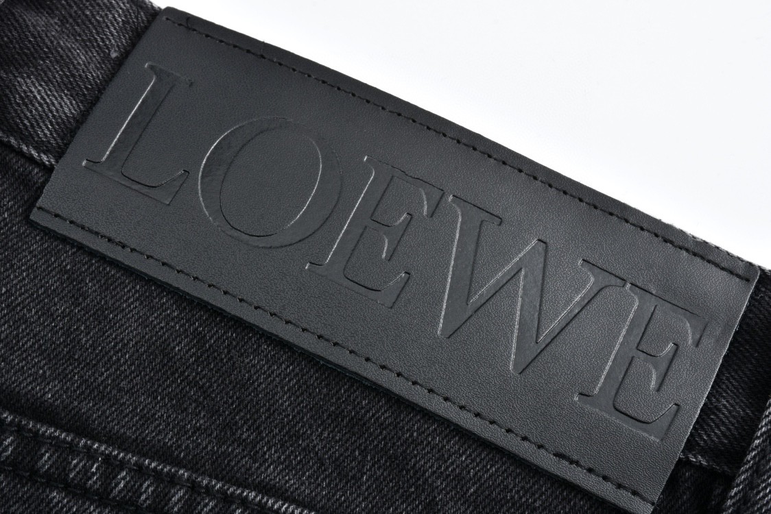 Loewe 罗意威 logo图案牛仔裤 长裤 裤子 黑色 S359Y11XAG-1100