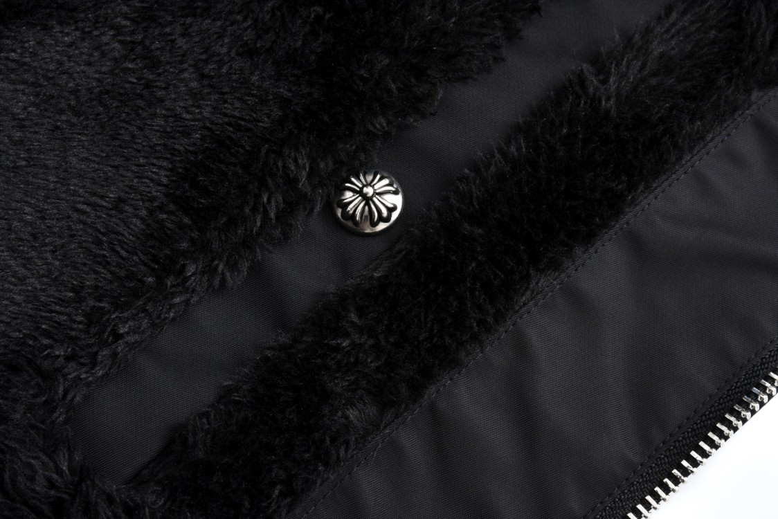 Chrome Hearts 克罗心 黑白拼色拉链立领夹克 外套 长袖 黑色 CH-2024-1000