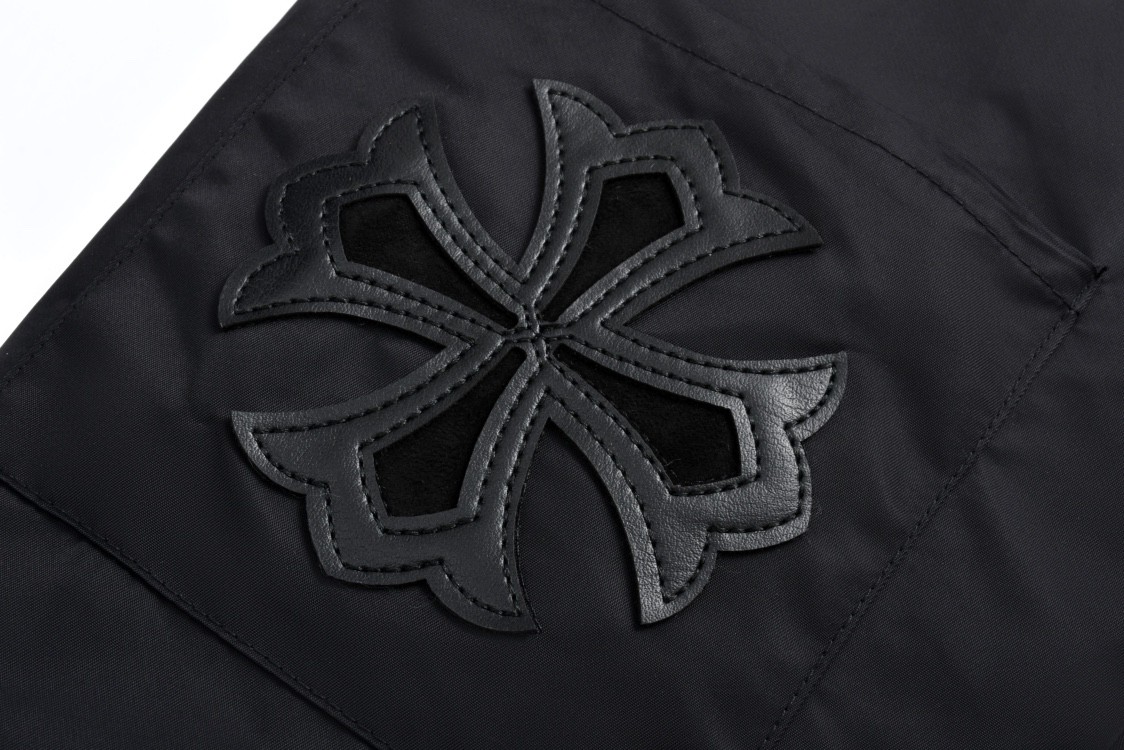 Chrome Hearts 克罗心 黑白拼色拉链立领夹克 外套 长袖 黑色 CH-2024-1000