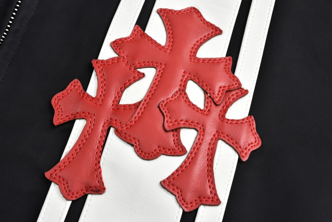 Chrome Hearts 克罗心 黑白拼色拉链立领夹克 外套 长袖 黑色 CH-2024-1000