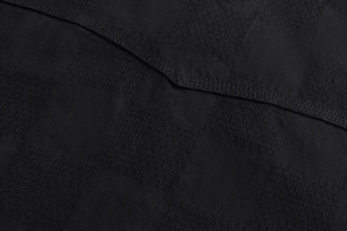 LOUIS VUITTON 路易威登 暗纹棋盘格牛仔外套 夹克 外套 长袖 黑色 