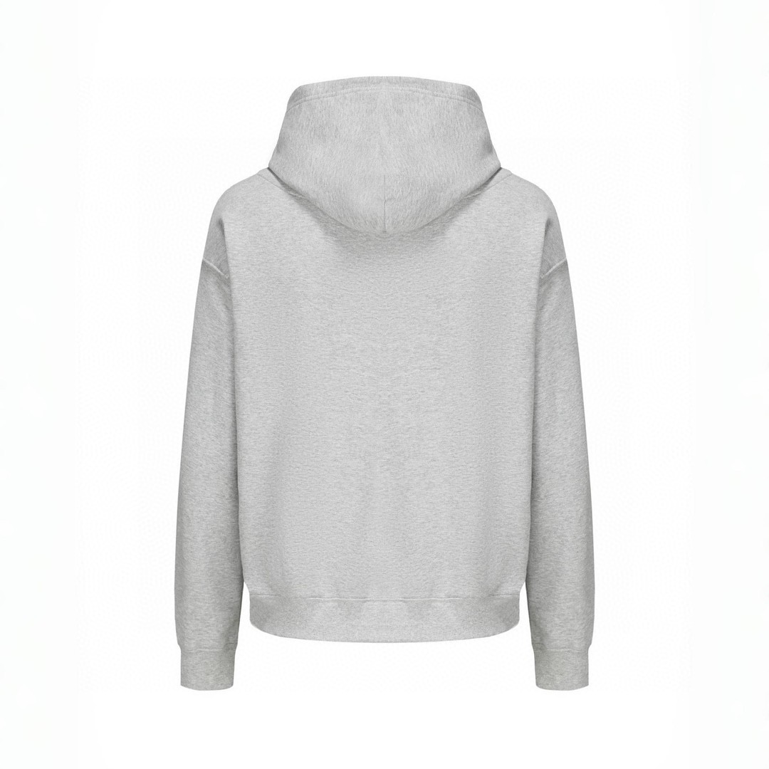 MIU MIU 缪缪 字母logo徽标套头连帽卫衣 长袖 外套 灰色 