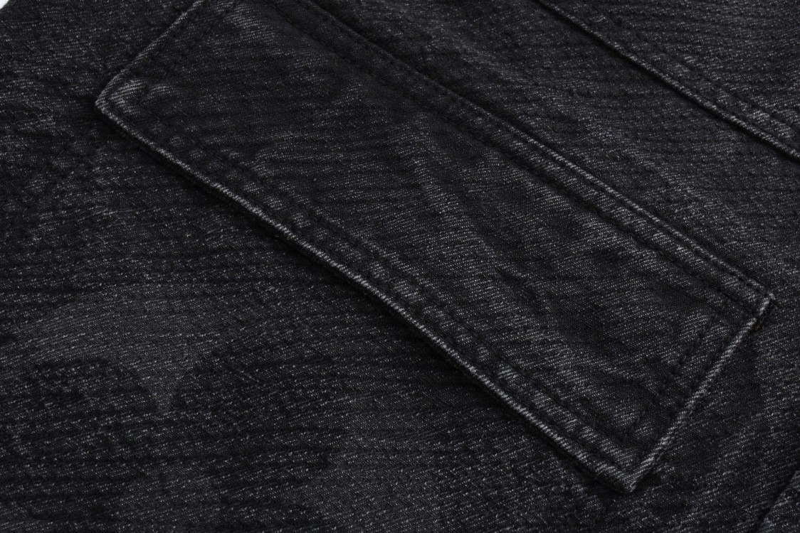 LOUIS VUITTON 路易威登 Alogo提花牛仔外套 夹克 外套 长袖 黑色 1AFYCG