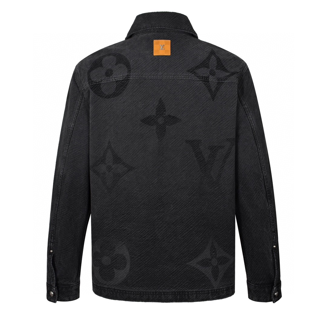 LOUIS VUITTON 路易威登 Alogo提花牛仔外套 夹克 外套 长袖 黑色 1AFYCG