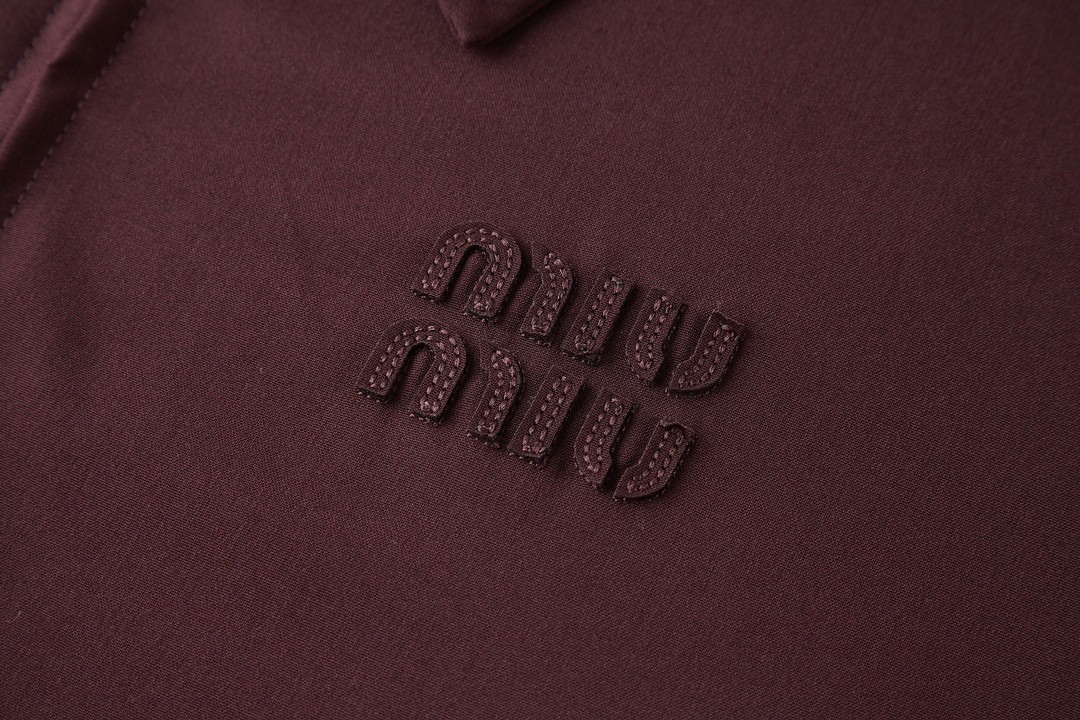 MIU MIU 缪缪 字母logo徽标拉链夹克 外套 长袖 红色 ML1041-12L1-F0399-S-OOO