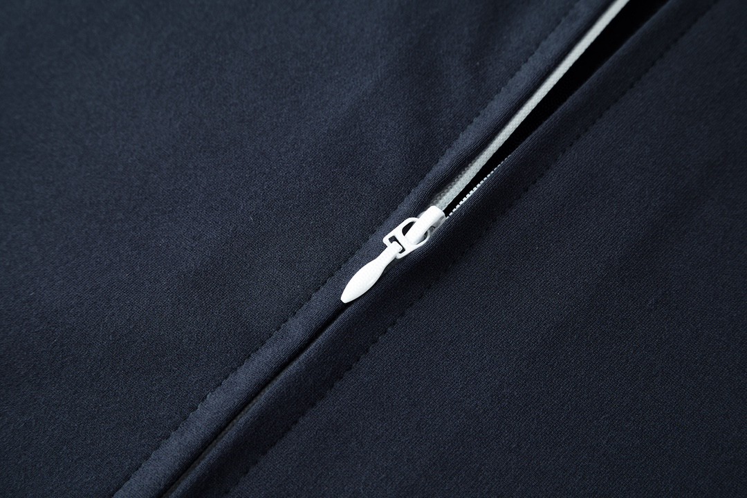 MIU MIU 缪缪 学院风字母logo刺绣拉链夹克 长袖 外套 蓝色 MMF881-148O-F0008-S-OOO