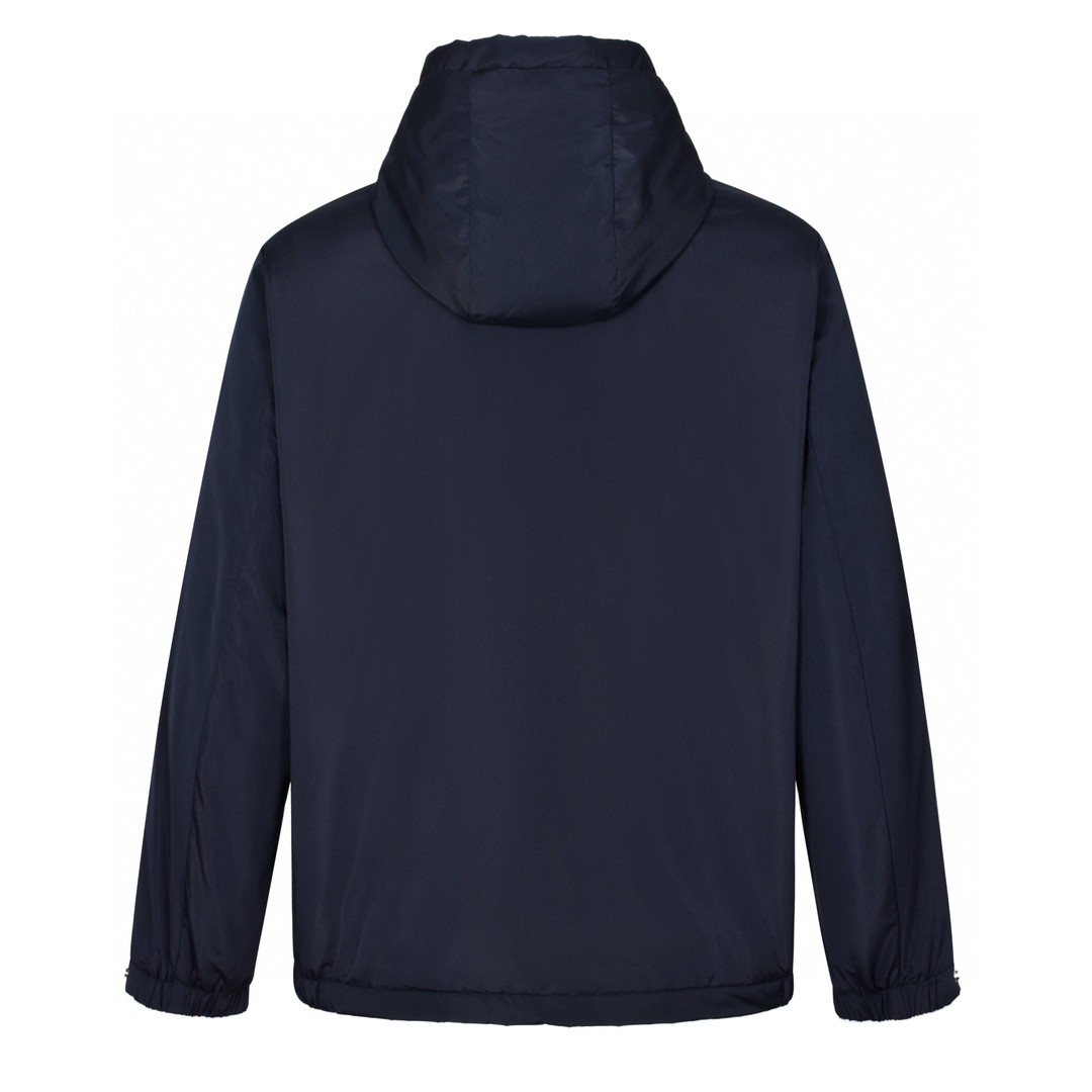 Moncler 蒙口 轻薄拉链连帽羽绒服 夹克 保暖 外套 蓝色