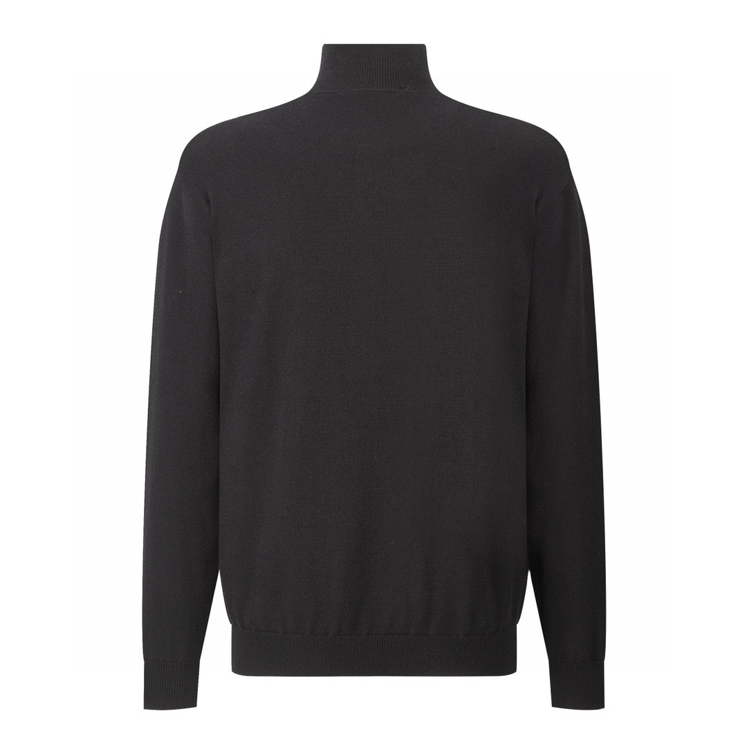 PRADA 普拉达 logo徽标拉链针织衫 毛衣 夹克 外套 长袖 黑色 UMG332-1411-F0002-S-OOO
