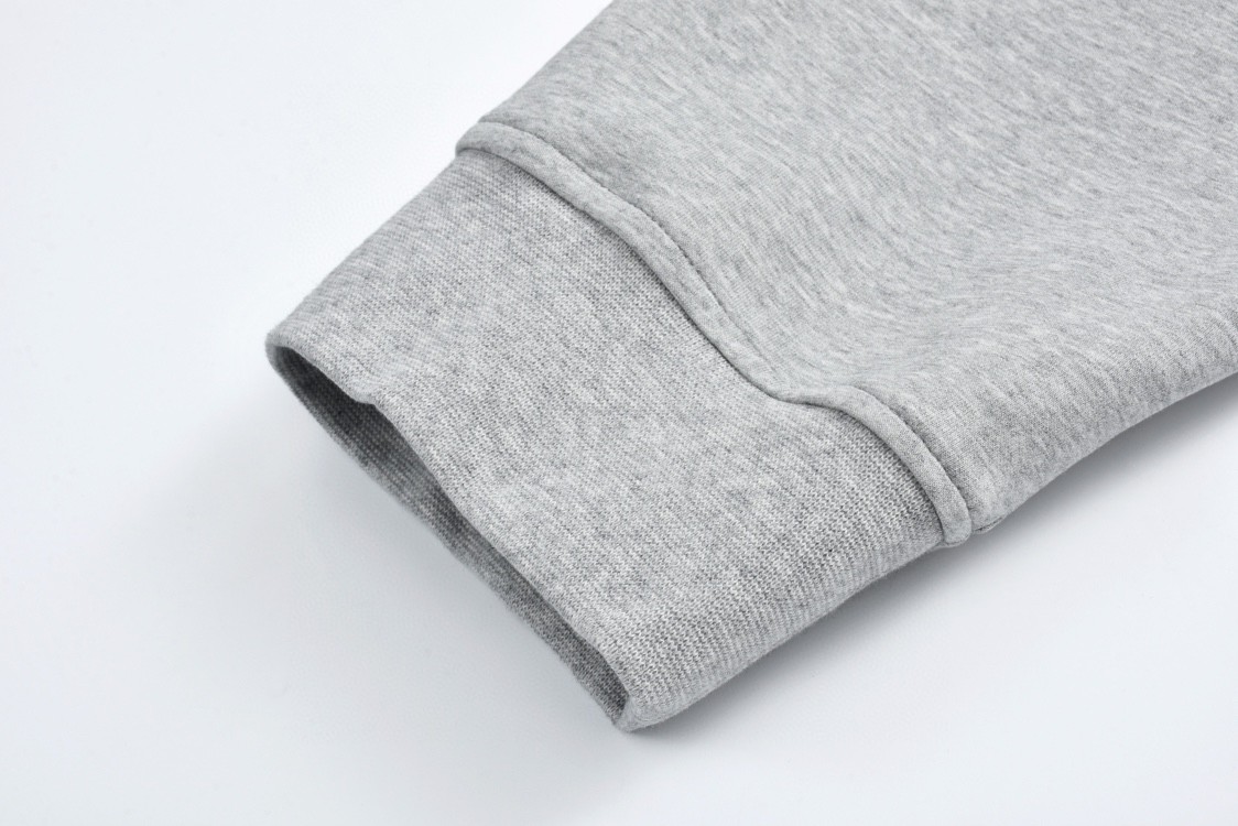 MIU MIU 缪缪 字母logo徽标拉链连帽卫衣 长袖 外套 灰色 MJL967-13TC-F0031