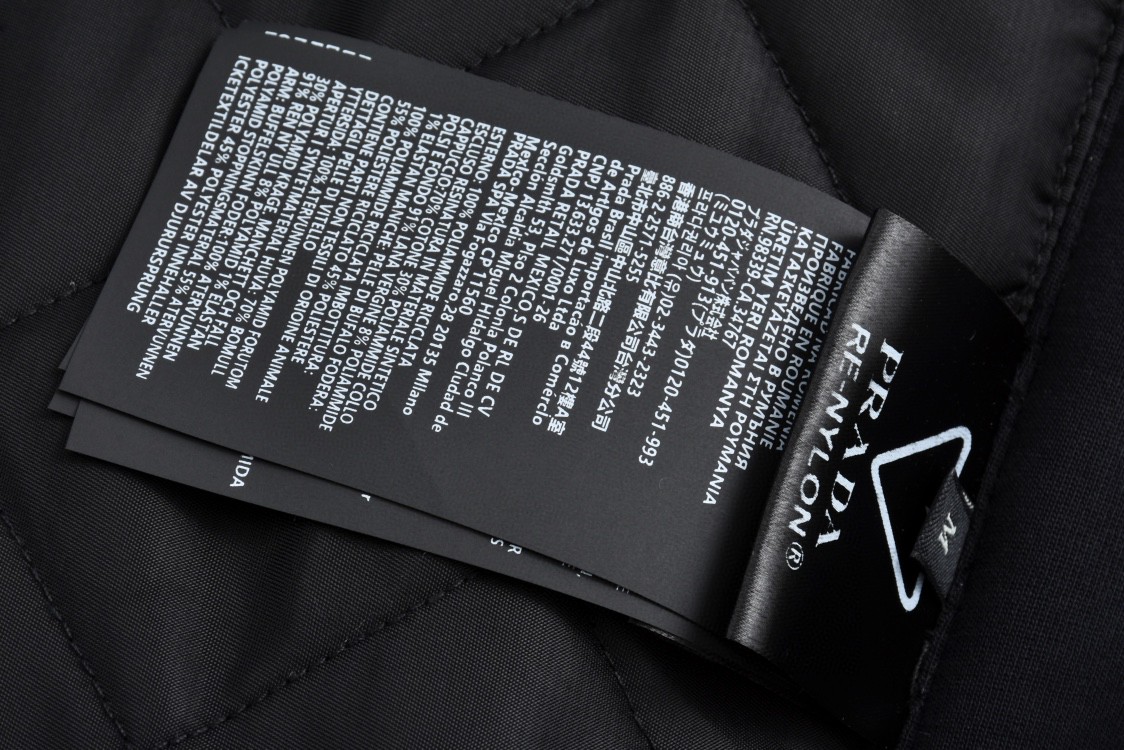 PRADA 普拉达 logo徽标尼龙拼接皮袖连帽棒球服 夹克 外套 长袖 黑色 SGC578-1WQ8-F0002-S-OOO