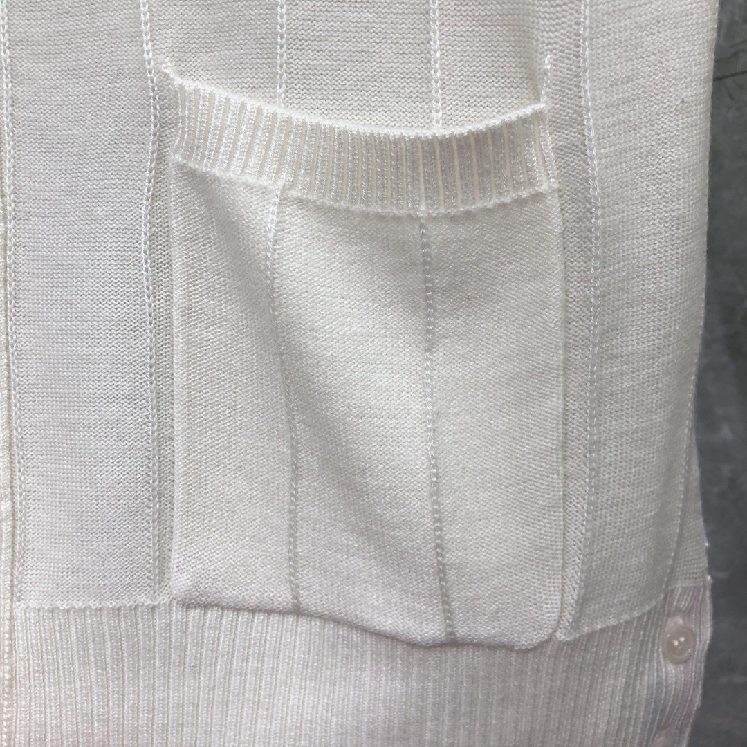 THOM BROWNE 反底坑条双袖红白蓝羊毛V领开衫 毛衣 针织衫 长袖 灰色 浅蓝色 藏青色 白色