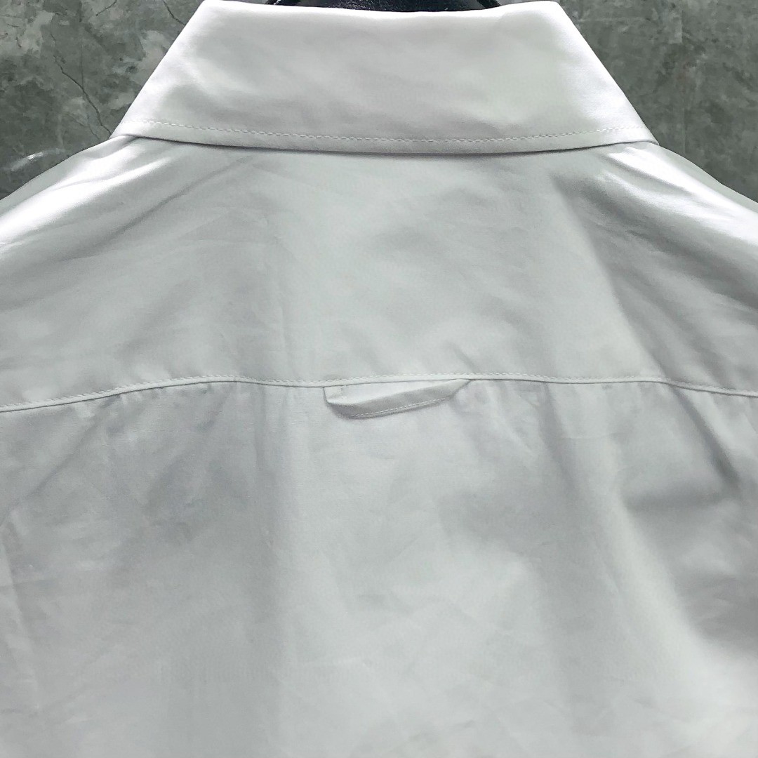 THOM BROWNE 纯色双袖织带短款衬衫 外套 长袖 女款 蓝色 白色 