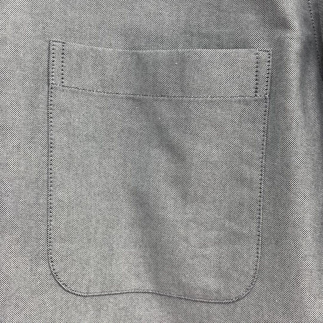 THOM BROWNE 领中织带单排扣衬衫 外套 长袖 灰色