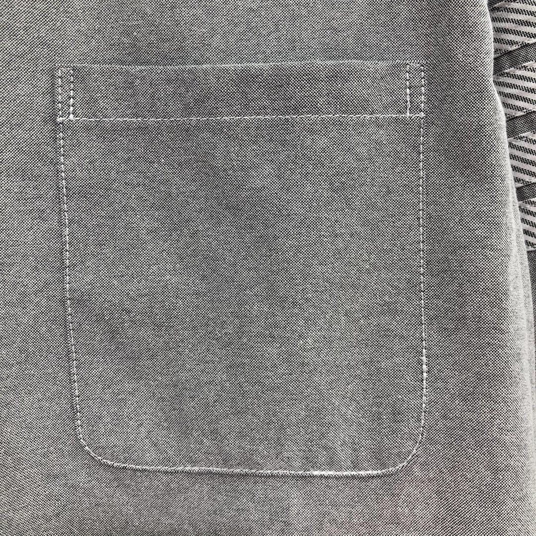 THOM BROWNE 灰色斜纹四杠单排扣衬衫 外套 长袖 白色 灰色