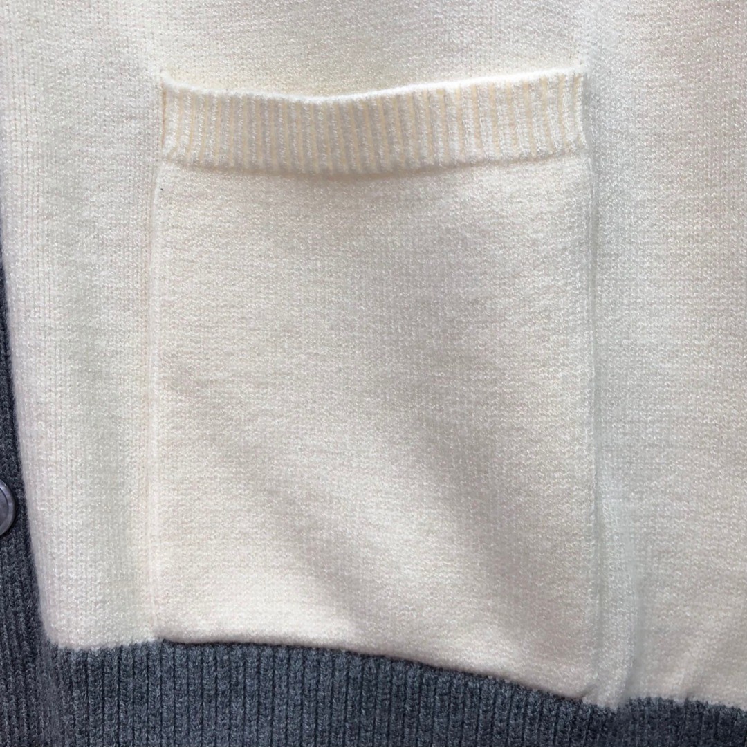 THOM BROWNE 插肩袖V领开衫 毛衣 针织衫 长袖 驼色 白色 MKC485AY1026