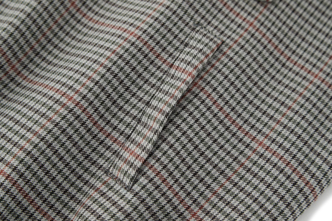 MIU MIU 缪缪 千鸟格logo徽标羊毛拉链夹克 外套 长袖 灰色 ML943-15PK-F0480-S-232