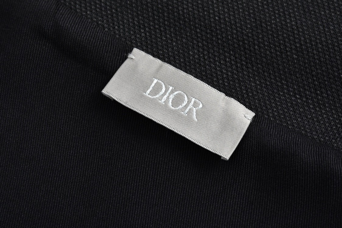 DIOR 迪奥 提花织带拉链立领卫衣 外套 长袖 黑色 513J425A097-9C900