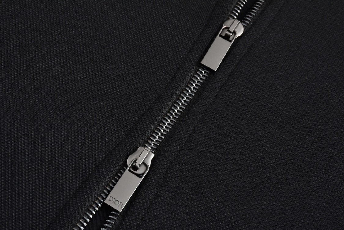 DIOR 迪奥 提花织带拉链立领卫衣 外套 长袖 黑色 513J425A097-9C900